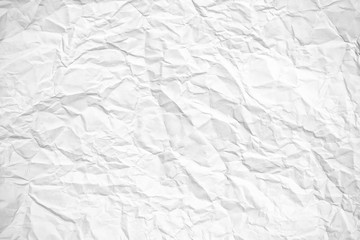 Texture of crumpled white paper