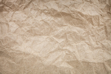 Texture of crumpled brown paper