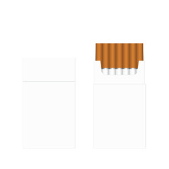 Vector Blank Pack Package Box of Cigarettes Isolated on White Background