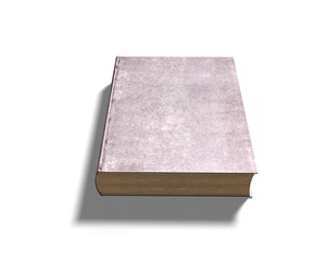 Closed old book, 3D illustration