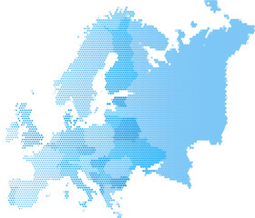 Naklejka premium Map of Europe, Vector illustration