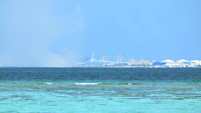 Thilafushi, artificial island, reclaimed for waste dumping and industrial uses