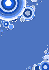 blue background with circles