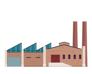 Modern Industrial Factory and Warehouse Logistic Building, Suitable for Diagrams, Infographics, Illustration, And Other Graphic Related Assets
