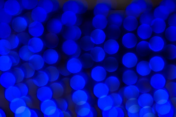 blue bokeh on dark background