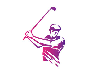 Modern Passionate Golf Athlete Logo