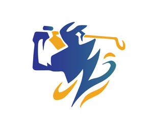 Modern Passionate Golf Athlete Logo