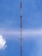 Telecommunication tower with antennas