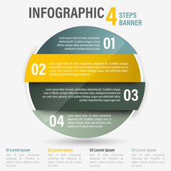 Infographic four steps vector banner. Part 2.