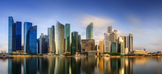 Fototapeta premium Singapore Skyline and view of Marina Bay