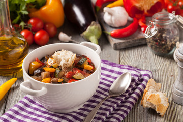 Ratatouille, classic French stew of summer vegetables