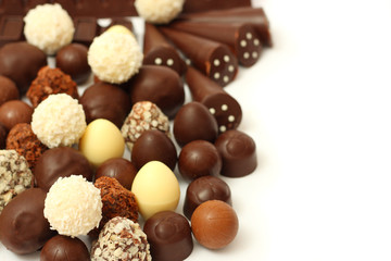 chocolate candy isolated on white