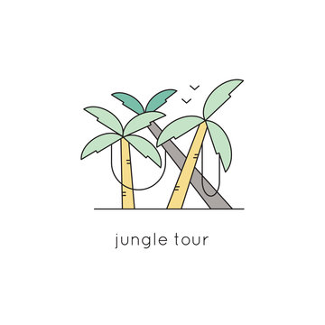 Jungle line icon