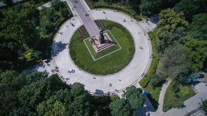 Central Park in Kiev. aerial photography