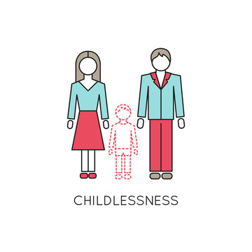 Childlessness line icon