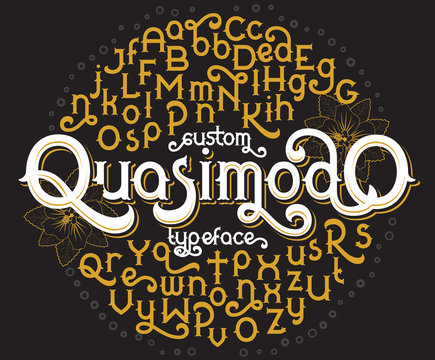 Custom Retro Typeface Quasimodo