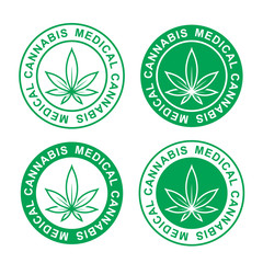 medical green cannabis label  template 