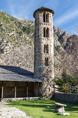 Romanic church in Santa Coloma village, Andorra