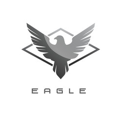 eagle emblem isolated on white background 