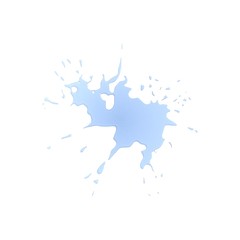 Spilled Liquid on white. 3D illustration