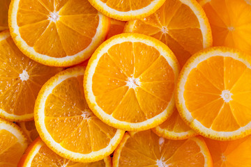 Slice fresh orange fruit background