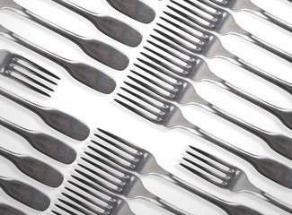 Forks on table