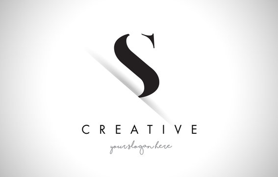 S Letter Logo Design with Creative Paper Cut