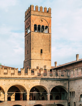 Arengo tower in Bologna downtown. Emilia-Romagna, Italy