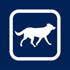 Running dog icon - Illustration