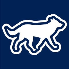 Running dog icon - Illustration