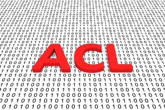 acl is presented in the form of binary code 3d illustration