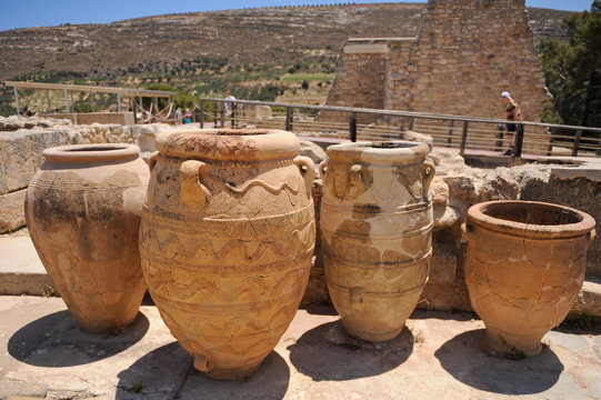 Pithoi in Knossos, Crete island