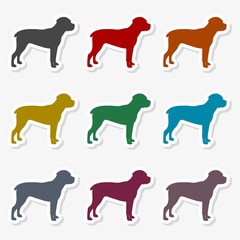 Dog icon vector silhouette - Illustration