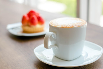 strawberry pie and coffee