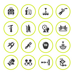 Set round icons of welding