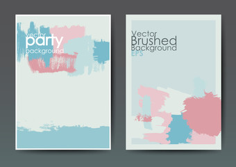 Naklejka na ściany i meble Modern brush vector postcard template