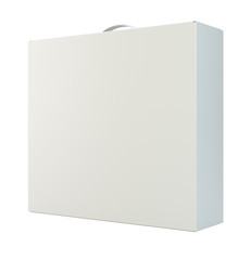 Empty package on white background. 3d rendering