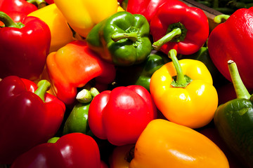 Close up of bell peppers