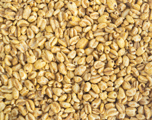 Puffed Wheat Snack Background