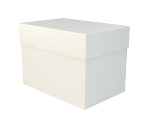 Empty package isolated on white background. 3d rendering