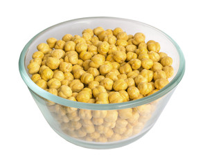 Roasted Crispy Chickpeas or Chana Snack with Salt Isolated