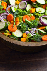 Close-up of sliced raw vegetables