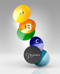 Circle modern business infographics design template