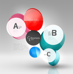 Circle modern business infographics design template