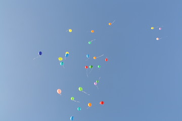 flying Balloons blue sky