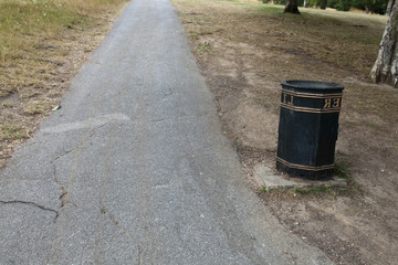 Fototapeta premium Container beside country road