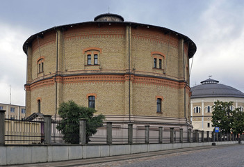 Gas factory of the late 19th century, gas-holders