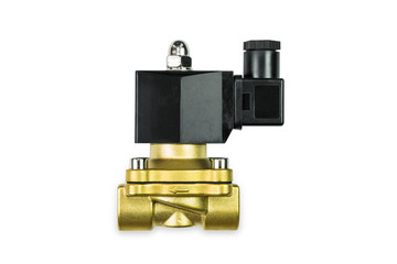 Brass body solenoid valve - obrazy, fototapety, plakaty