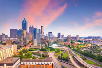 Poster Skyline der Stadt Atlanta © f11photo