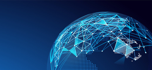  Digital network. Vector 